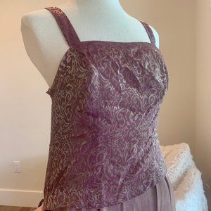 Alex Evenings Mauve Metallic Dress